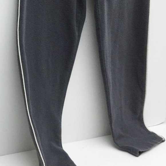 Marika Womans Capri Pants Gray White Leg Stripe Cool Max Cotton Stretch USA L - Picture 4 of 10